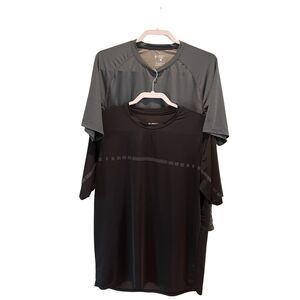 (2) Liberty Pro performance t-shirts (1) charcoal gray and (1) black - L